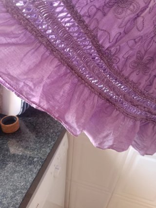 Falda de algodón morada