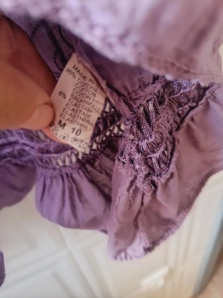 Falda de algodón morada