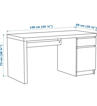 Escritorio Ikea MALM Roble