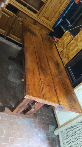 Tavolo Fratino Legno Massello Rustico