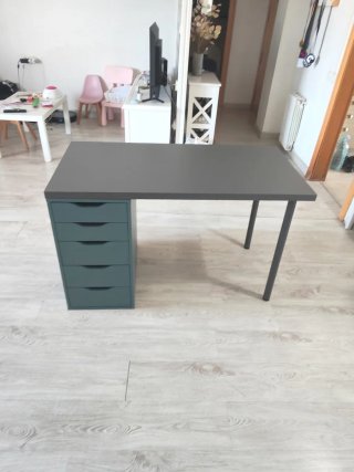 Escritorio LAGKAPTEN Gris + Cajonera ALEX Ikea