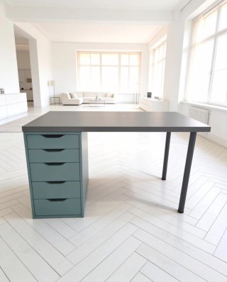 Escritorio LAGKAPTEN Gris + Cajonera ALEX Ikea