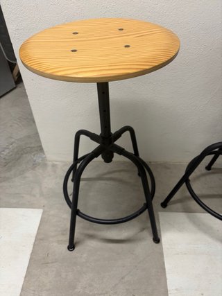 Pareja Taburetes Regulables Estilo Industrial