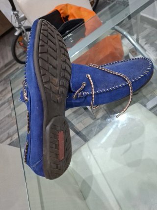 Mocasines de ante azul