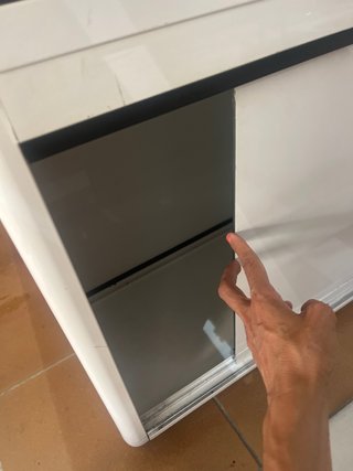 Vitrina expositor cristal cajón almacen