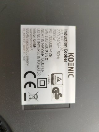 Placa de inducción portátil 2000W