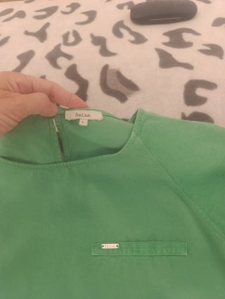 Blusa Salsa manga corta verde