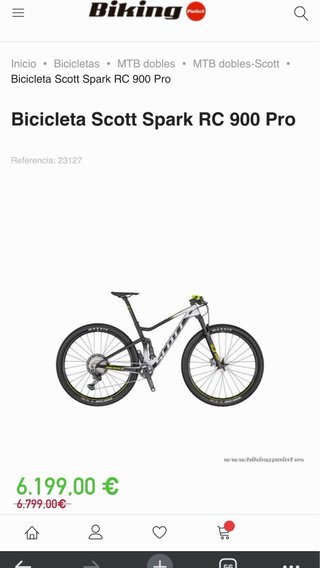 Scott Spark RC 900 Pro Carbon con ruedas d carbono