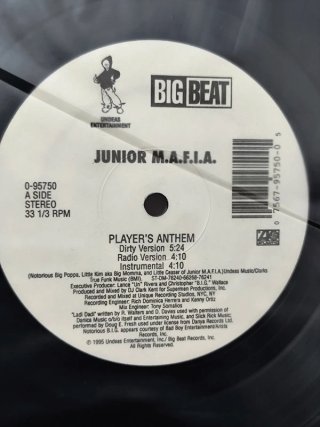 Vinilo Junior MAFIA - Player's Anthem 12" 1995