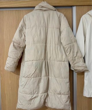 Lote 2 Abrigos Mujer Beige y Blanco
