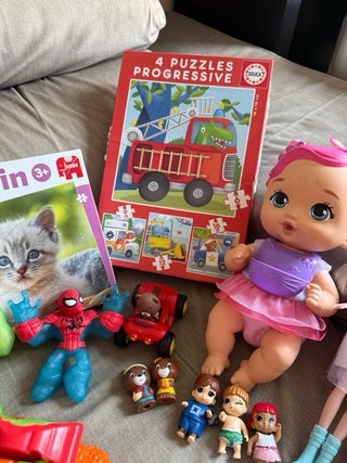 Lote Juguetes Bebés y Niños: Puzzles, Muñecas