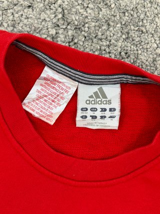 Sudadera Adidas vintage roja negra talla M