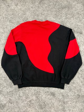 Sudadera Adidas vintage roja negra talla M