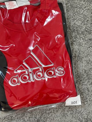 Sudadera Adidas vintage roja negra talla M