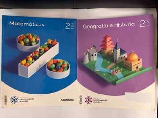 Libros 2º ESO Matemáticas y Geografía- Santillana