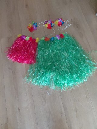 Disfraz Hawaiano Falda y Flores