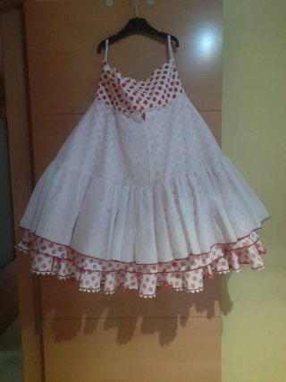 Traje Flamenca Niña Lunares Rojo