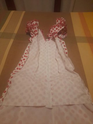 Traje Flamenca Niña Lunares Rojo