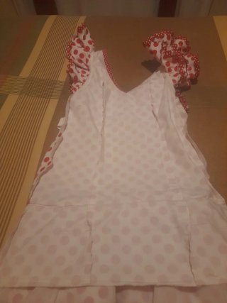 Traje Flamenca Niña Lunares Rojo