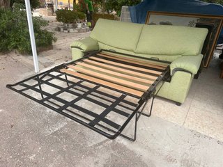 Sofá cama verde tela