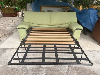 Sofá cama verde tela