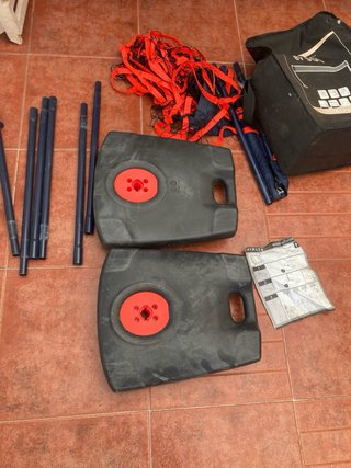 Red de Voleibol con bases y postes