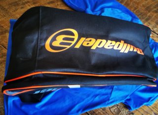 Borsa per racchette da padel Bullpadel nera e arancione