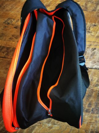 Borsa per racchette da padel Bullpadel nera e arancione