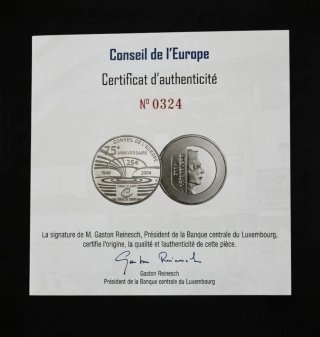 Moneda 25€ Consejo de Europa 75 Aniversario