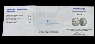 Moneda 25€ Consejo de Europa 75 Aniversario