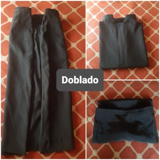 Falda negra con apertura detrás
