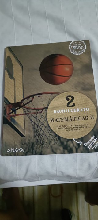 Libro Matematicas 2 Bach Anaya CC. SS. Nuevo