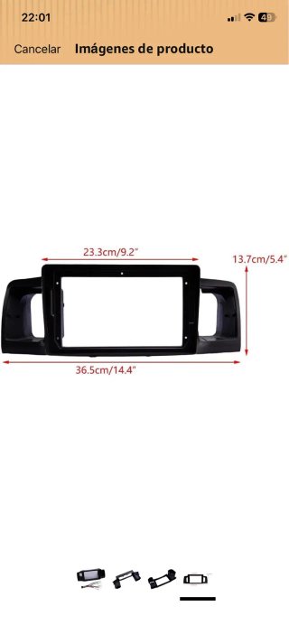 Pantalla 9” Toyota Corolla EX 2007-2012