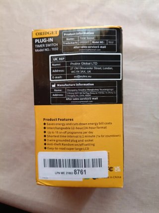 Temporizador Digital Programable ORIDGE