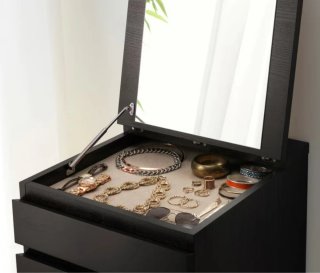 Cómoda Malm Negra Marrón
