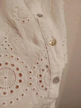 Top blanco bordado hippie