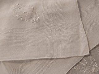 3 fazzoletti bianchi in lino da uomo