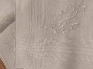 3 fazzoletti bianchi in lino da uomo