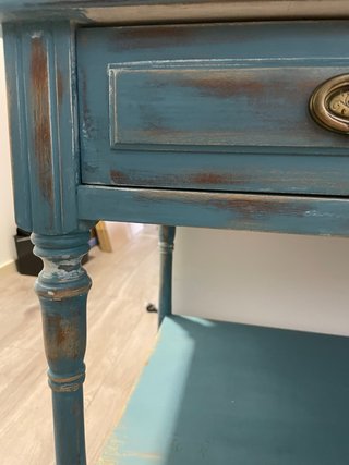 Aparador vintage azul con espejo
