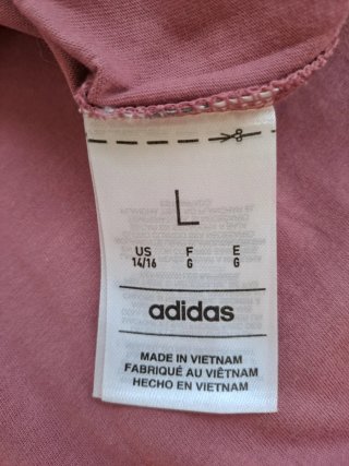 Camiseta Adidas con Logo grande en color  Blanco