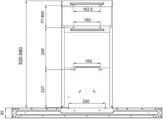 Campana T 60cm Flux TT 605500 Inox A++