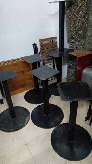 6 Bases de mesa de hierro