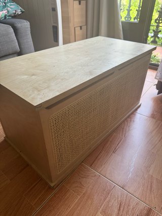 Arcón Mesita Rattan y Madera Maisons du Monde