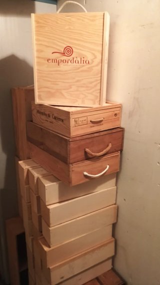 Cajas de madera para vino