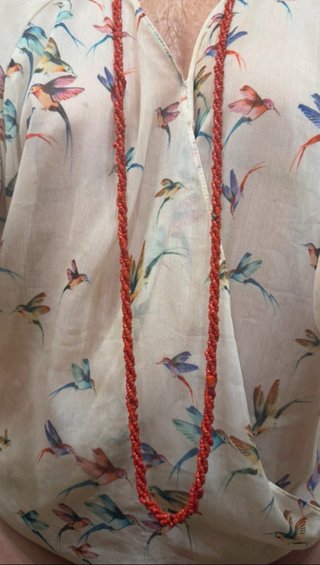 Collar protección afrocubano coral Regla de Ocha
