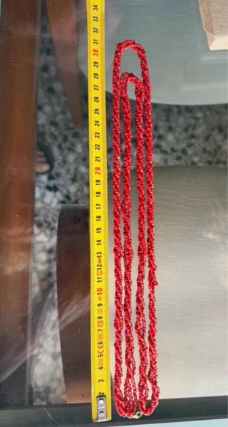 Collar protección afrocubano coral Regla de Ocha