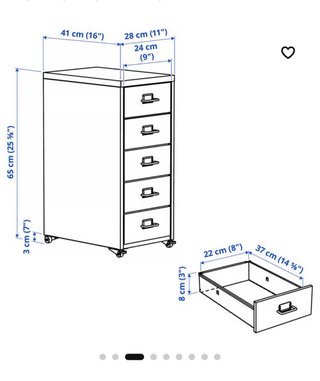 Cajonera Metálica Ikea Blanca