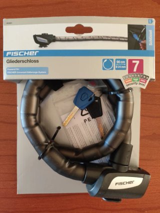 FISCHER Catena con Lucchetto ad Anello per Bici