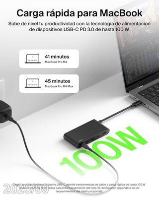 BELKIN Hub USB-C 5 Puertos HDMI 4K PD100W 10Gbps