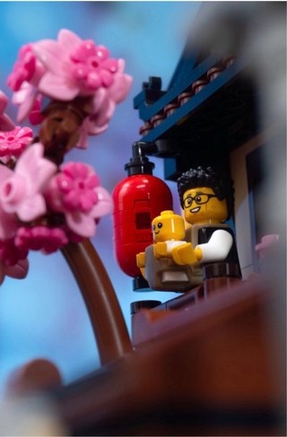 Lego Edificio Giapponese con Minifigure